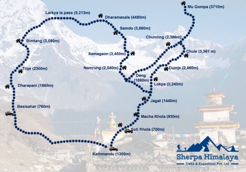 Manaslu-Circuit-with-tsum-valley-trek-map